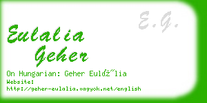 eulalia geher business card